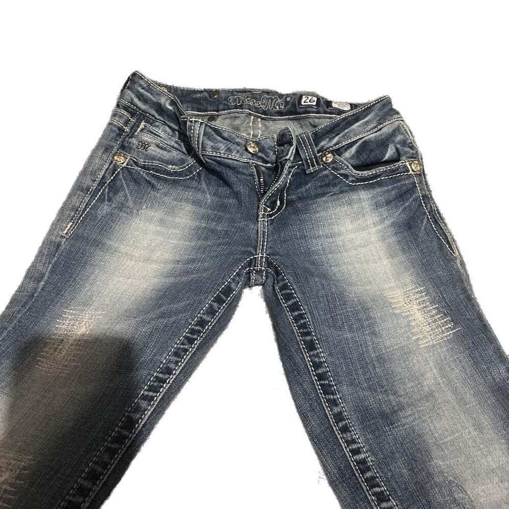 Miss Me Women's Dark Wash Mid Rise Bootcut Jeans